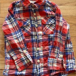 Crewcuts Red and Blue Button Down Shirt